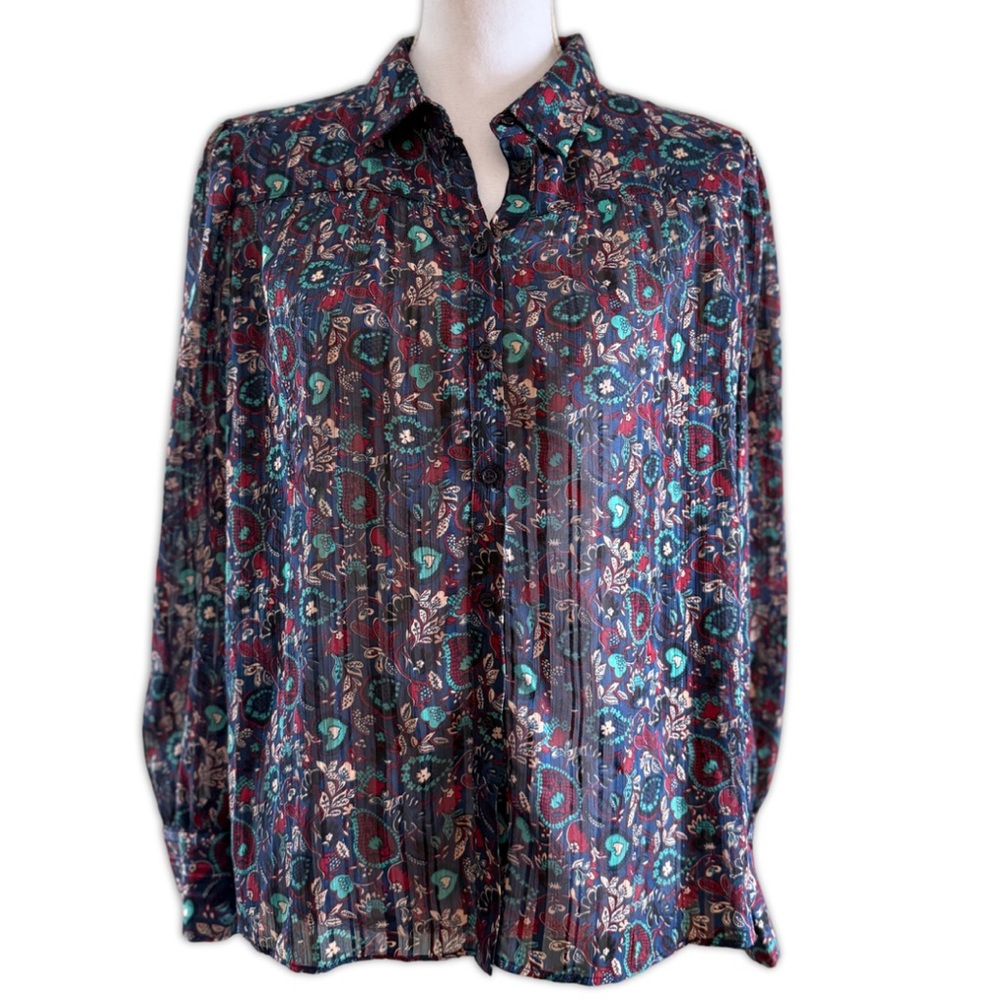 Gerard Darel Paris Paisley Blouse Size 40
